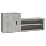 Scarpiera Grigio Cemento 130x35x54 cm in Legno truciolato