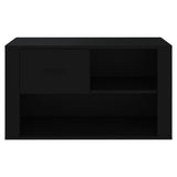 Scarpiera Nera 80x35x45 cm in Legno truciolato