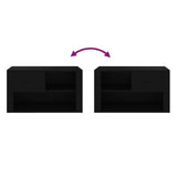 Scarpiera Nera 80x35x45 cm in Legno truciolato