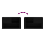 Scarpiera Nera 80x35x45 cm in Legno truciolato