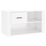 Scarpiera Bianco Lucido 80x35x45 cm in Legno truciolato