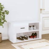Scarpiera Bianco Lucido 80x35x45 cm in Legno truciolato