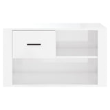 Scarpiera Bianco Lucido 80x35x45 cm in Legno truciolato