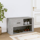 Scarpiera Grigio Cemento 80x35x45 cm in Legno truciolato