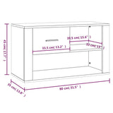 Scarpiera Grigio Cemento 80x35x45 cm in Legno truciolato