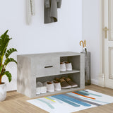 Scarpiera Grigio Cemento 80x35x45 cm in Legno truciolato