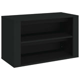 Scarpiera Nera 75x35x45 cm in Legno truciolato