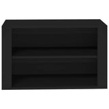 Scarpiera Nera 75x35x45 cm in Legno truciolato