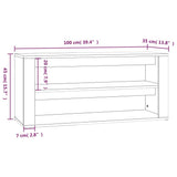 Scarpiera Nera 100x35x45 cm in Legno truciolato