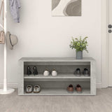 Scarpiera Grigio Cemento 100x35x45 cm in Legno truciolato