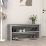 Scarpiera Grigio Cemento 100x35x45 cm in Legno truciolato
