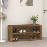 Scarpiera Rovere Fumo 100x35x45 cm in Legno truciolato