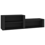 Scarpiera Nero 150x35x45 cm in Legno truciolato