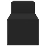 Scarpiera Nero 150x35x45 cm in Legno truciolato