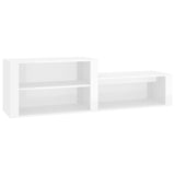 Scarpiera Bianco Lucido 150x35x45 cm in Legno truciolato