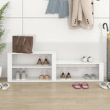 Scarpiera Bianco Lucido 150x35x45 cm in Legno truciolato