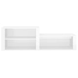 Scarpiera Bianco Lucido 150x35x45 cm in Legno truciolato