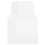 Scarpiera Bianco Lucido 150x35x45 cm in Legno truciolato