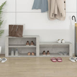 Scarpiera Grigio Cemento 150x35x45 cm in Legno truciolato