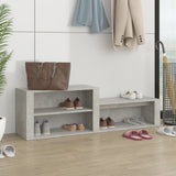 Scarpiera Grigio Cemento 150x35x45 cm in Legno truciolato