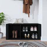 Scarpiera Nero 100x35x45 cm in Legno truciolato