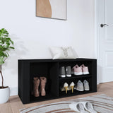 Scarpiera Nero 100x35x45 cm in Legno truciolato
