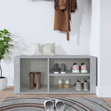 Scarpiera Grigio Cemento 100x35x45 cm in Legno truciolato