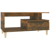 Tavolino da Salotto Rovere Fumo 90x49x45 cm Legno truciolato
