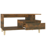 Tavolino da Salotto Rovere Fumo 90x49x45 cm Legno truciolato