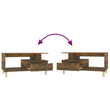 Tavolino da Salotto Rovere Fumo 90x49x45 cm Legno truciolato