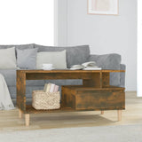 Tavolino da Salotto Rovere Fumo 90x49x45 cm Legno truciolato