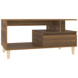 Tavolino Salotto Rovere Marrone 90x49x45 cm Legno truciolato