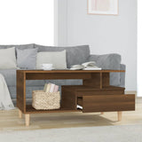 Tavolino Salotto Rovere Marrone 90x49x45 cm Legno truciolato