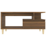Tavolino Salotto Rovere Marrone 90x49x45 cm Legno truciolato