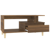 Tavolino Salotto Rovere Marrone 90x49x45 cm Legno truciolato