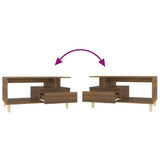 Tavolino Salotto Rovere Marrone 90x49x45 cm Legno truciolato