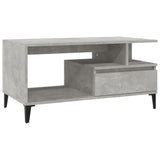 Tavolino Salotto Grigio Cemento 90x49x45 cm Legno truciolato