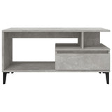 Tavolino Salotto Grigio Cemento 90x49x45 cm Legno truciolato