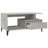 Tavolino Salotto Grigio Cemento 90x49x45 cm Legno truciolato