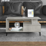 Tavolino Salotto Grigio Cemento 90x49x45 cm Legno truciolato