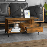 Tavolino da Salotto Rovere Fumo 90x49x45 cm Legno truciolato