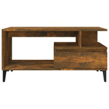 Tavolino da Salotto Rovere Fumo 90x49x45 cm Legno truciolato