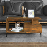 Tavolino da Salotto Rovere Fumo 90x49x45 cm Legno truciolato