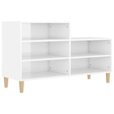 Scarpiera Bianco Lucido 102x36x60 cm in Legno truciolato