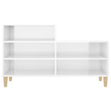 Scarpiera Bianco Lucido 102x36x60 cm in Legno truciolato