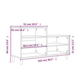 Scarpiera Bianco Lucido 102x36x60 cm in Legno truciolato