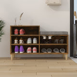 Scarpiera Rovere Fumo 102x36x60 cm in Legno truciolato
