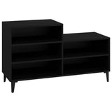 Scarpiera Nera 102x36x60 cm in Legno truciolato