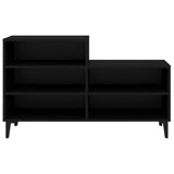 Scarpiera Nera 102x36x60 cm in Legno truciolato
