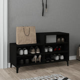 Scarpiera Nera 102x36x60 cm in Legno truciolato